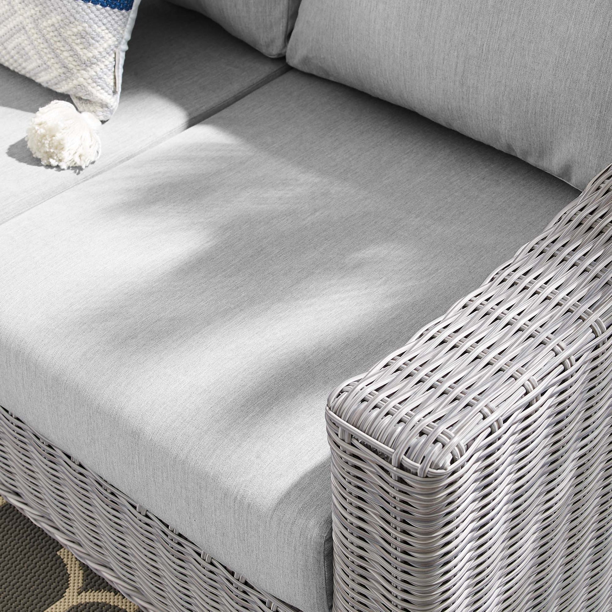 Conway Sunbrella® Outdoor Patio Wicker Rattan sofá