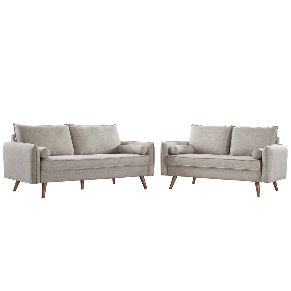 Revive Upholstered Fabric sofá and loveseat Set