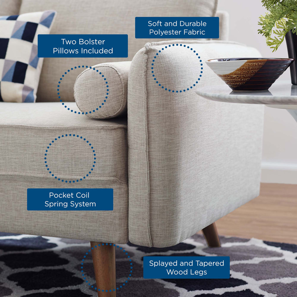 Revive Upholstered Fabric sofá and loveseat Set