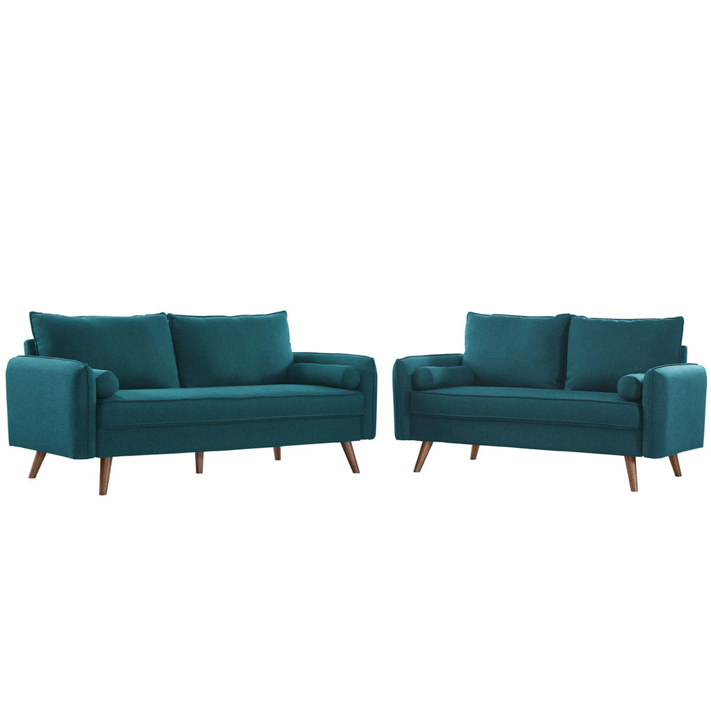 Revive Upholstered Fabric sofá and loveseat Set