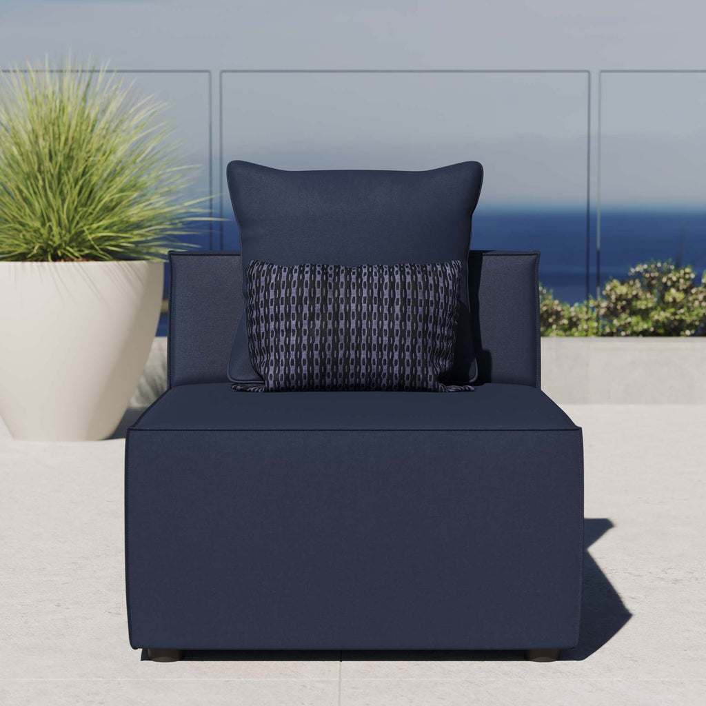 Saybrook Outdoor Patio Upholstered Sectional sofá Armless silla