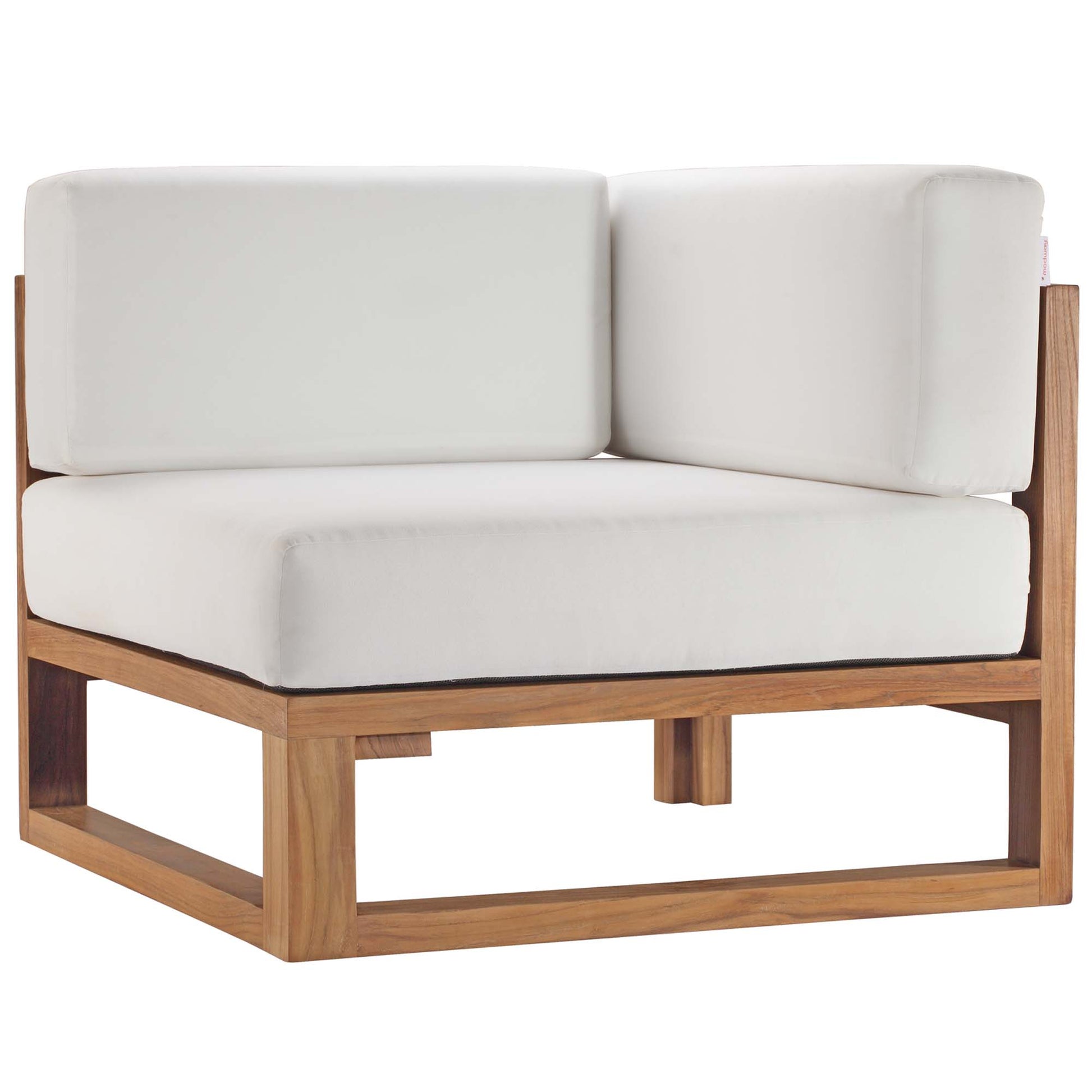 Upland 3-Piece Outdoor Patio Teak Wood Sectional sofá Set