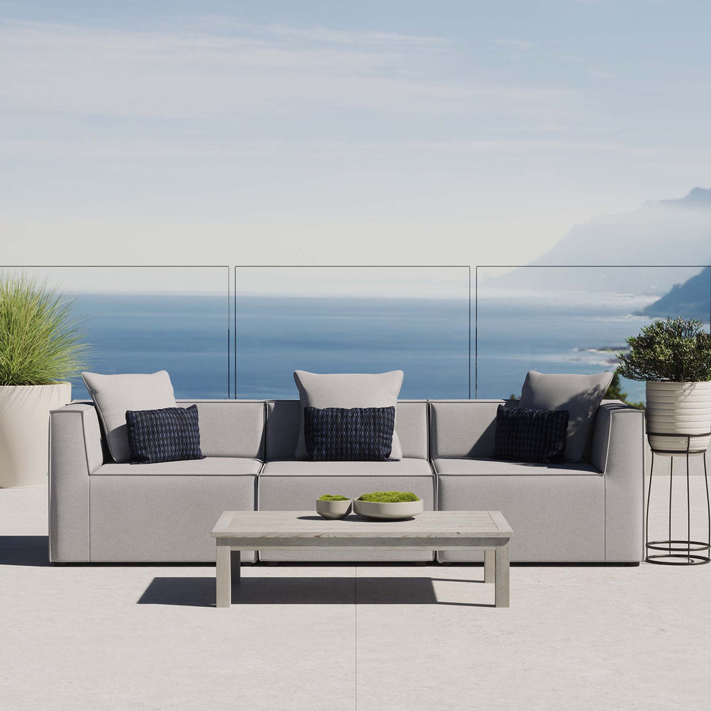 Saybrook 3-Piece Outdoor Patio Upholstered Sectional sofá