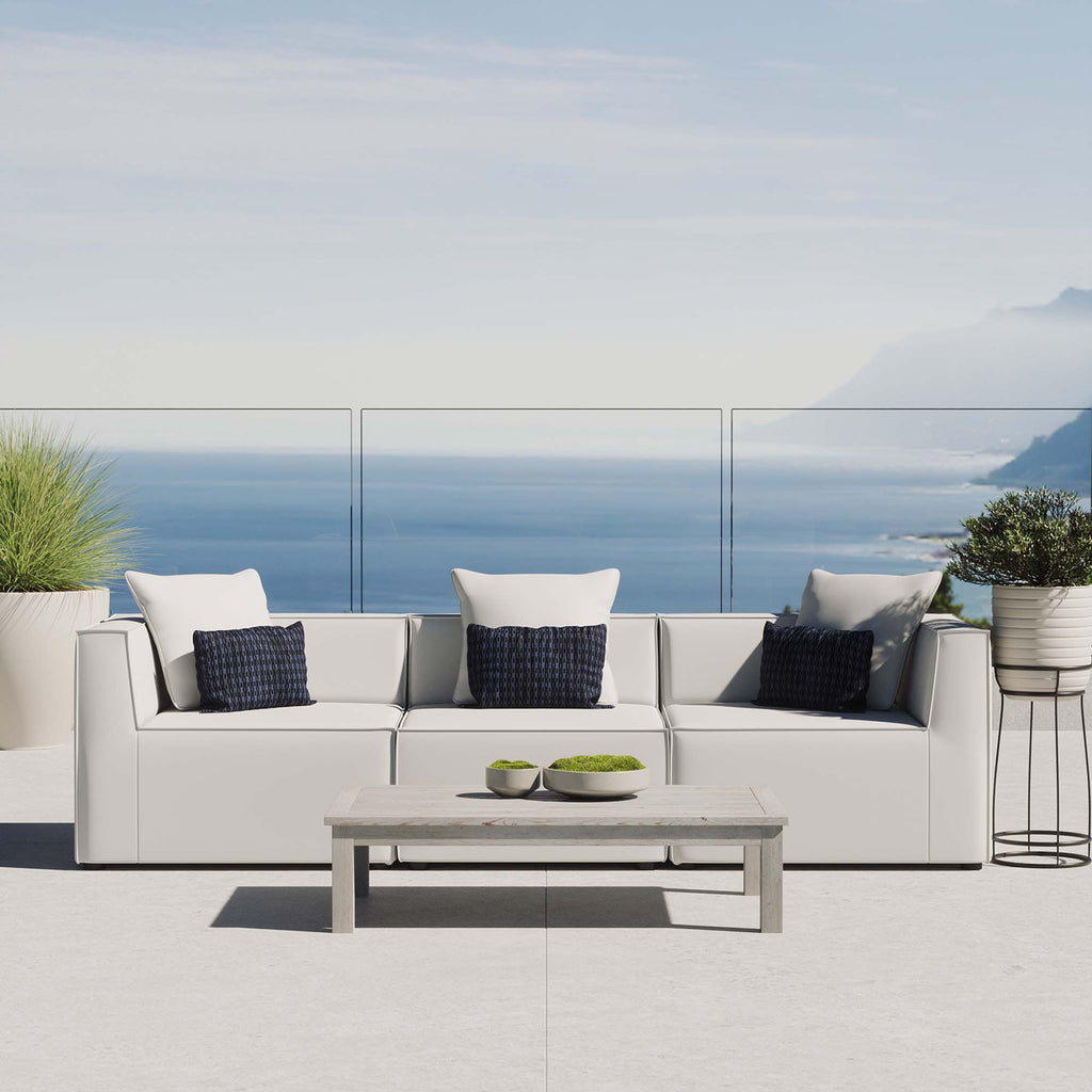 Saybrook 3-Piece Outdoor Patio Upholstered Sectional sofá
