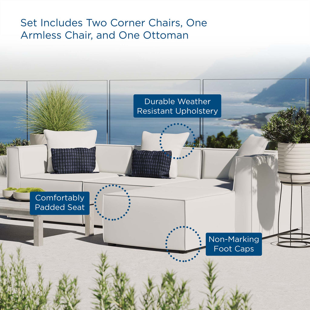 Saybrook 4-Piece Outdoor Patio Upholstered Sectional sofá