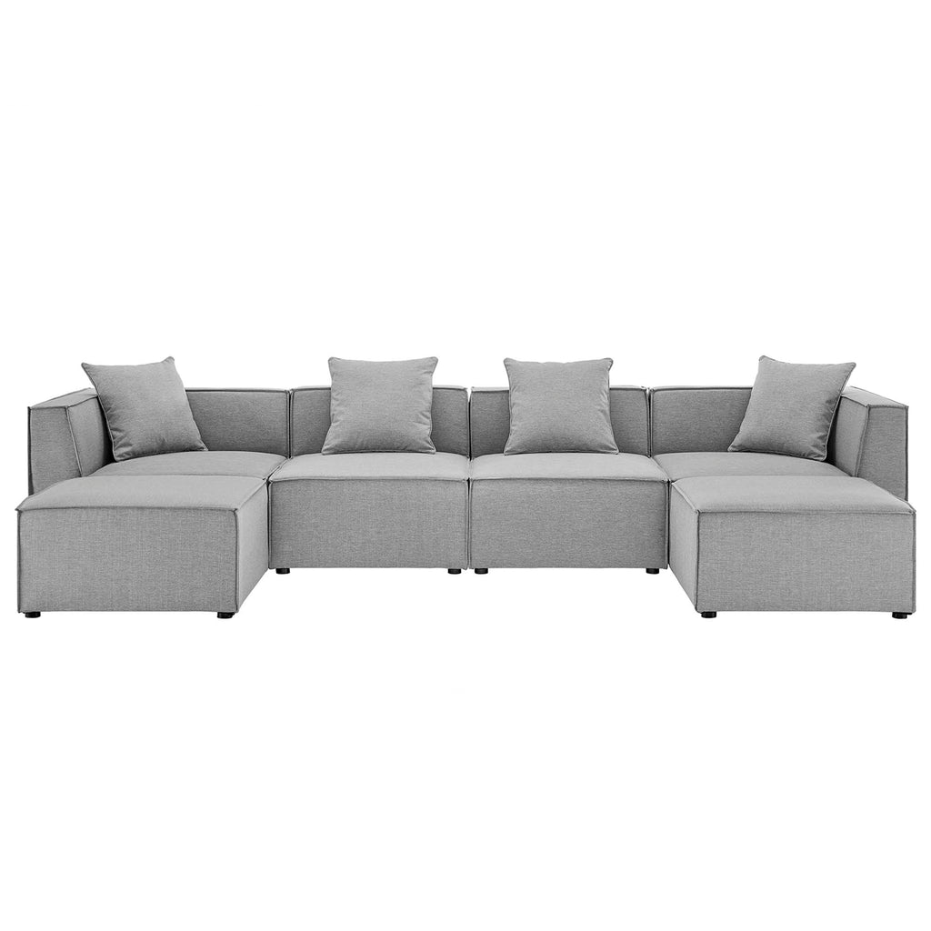Saybrook 6-Piece Outdoor Patio Upholstered Sectional sofá