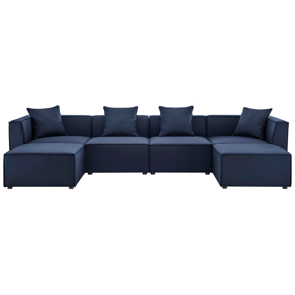 Saybrook 6-Piece Outdoor Patio Upholstered Sectional sofá