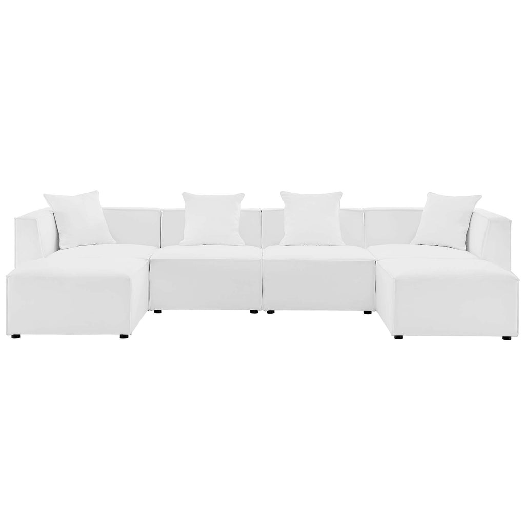 Saybrook 6-Piece Outdoor Patio Upholstered Sectional sofá