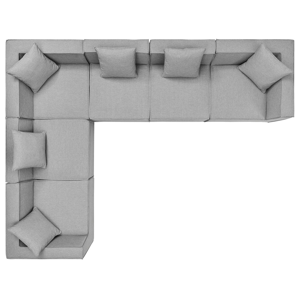 Saybrook 6-Piece Outdoor Patio Upholstered Sectional sofá