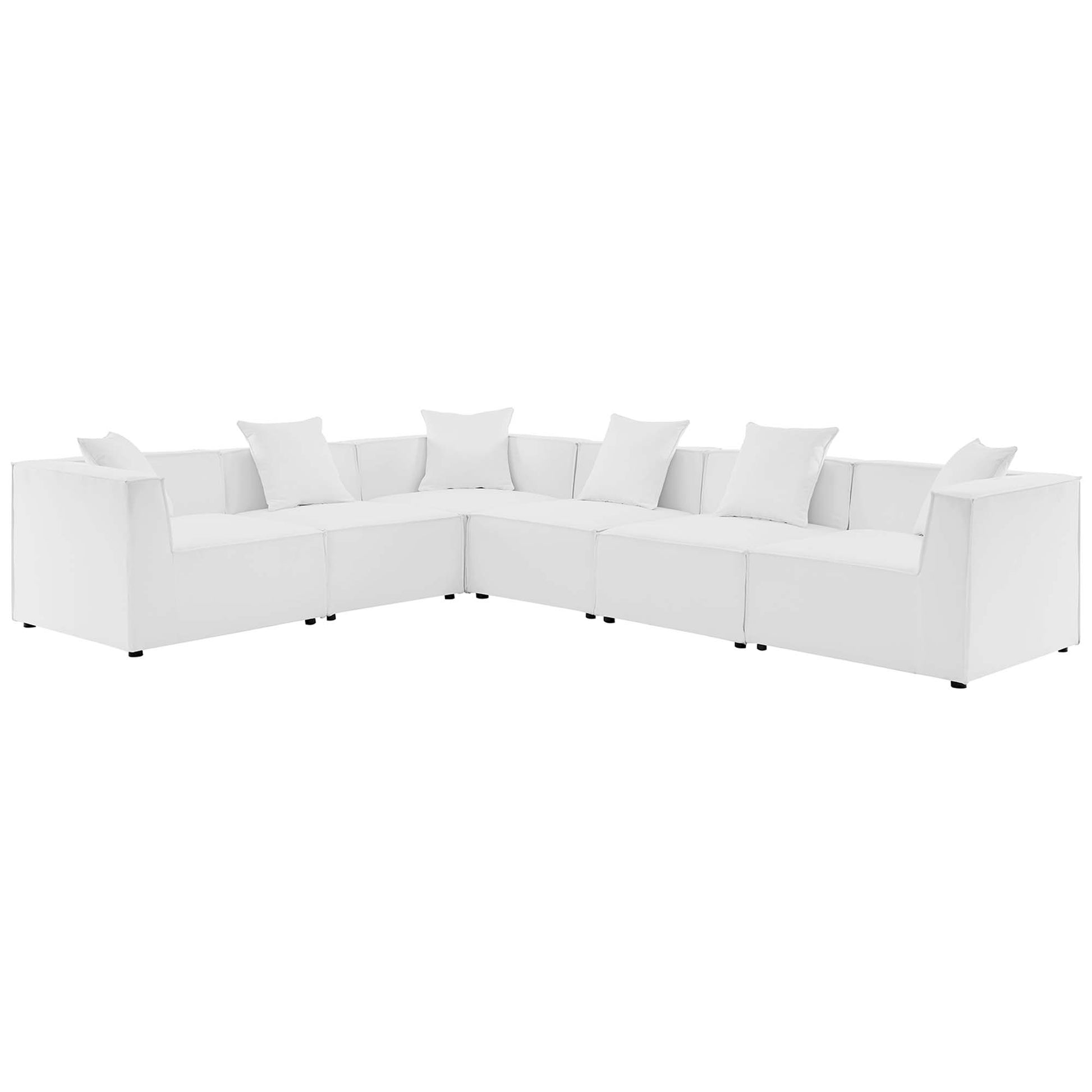 Saybrook 6-Piece Outdoor Patio Upholstered Sectional sofá