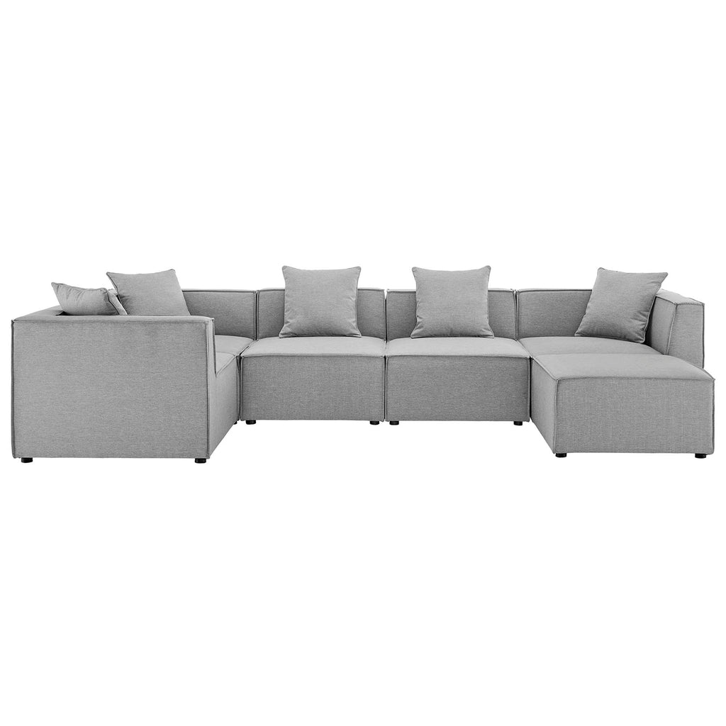Saybrook 6-Piece Outdoor Patio Upholstered Sectional sofá