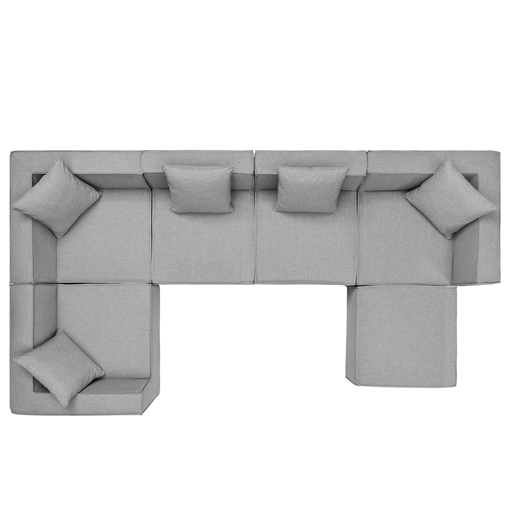 Saybrook 6-Piece Outdoor Patio Upholstered Sectional sofá