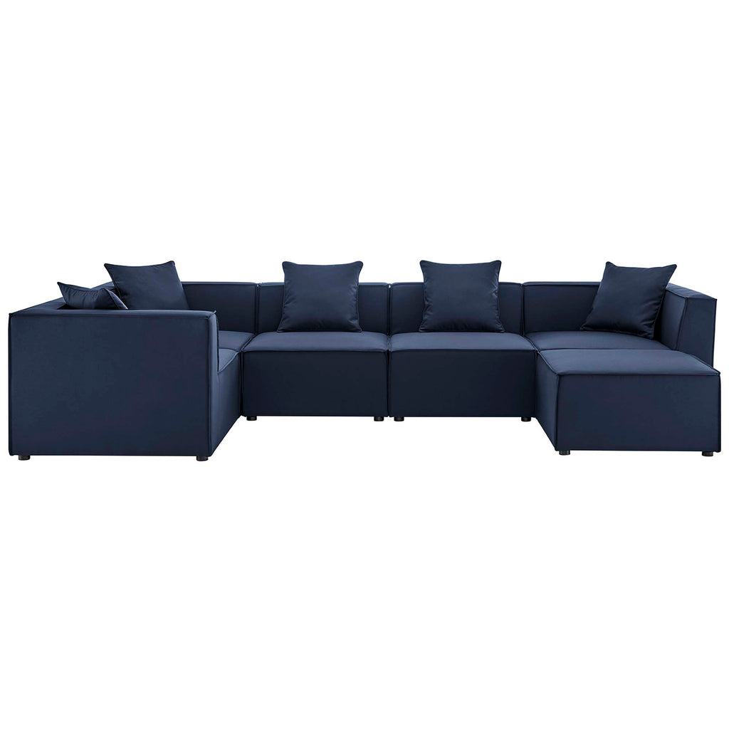 Saybrook 6-Piece Outdoor Patio Upholstered Sectional sofá