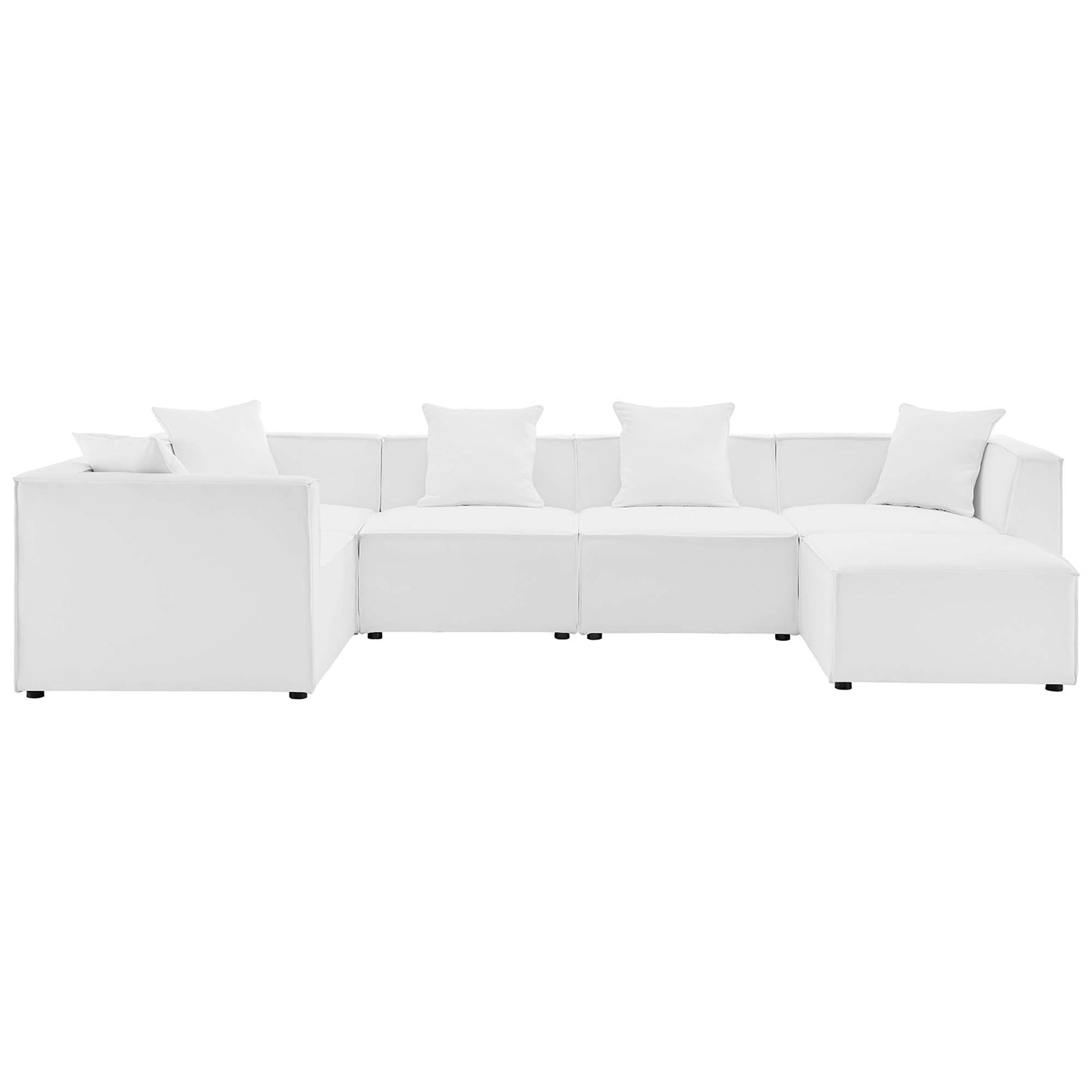 Saybrook 6-Piece Outdoor Patio Upholstered Sectional sofá