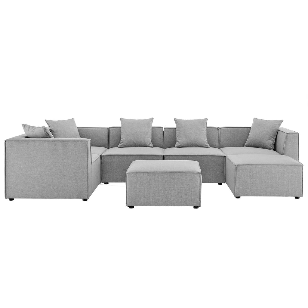 Saybrook 7-Piece Outdoor Patio Upholstered Sectional sofá