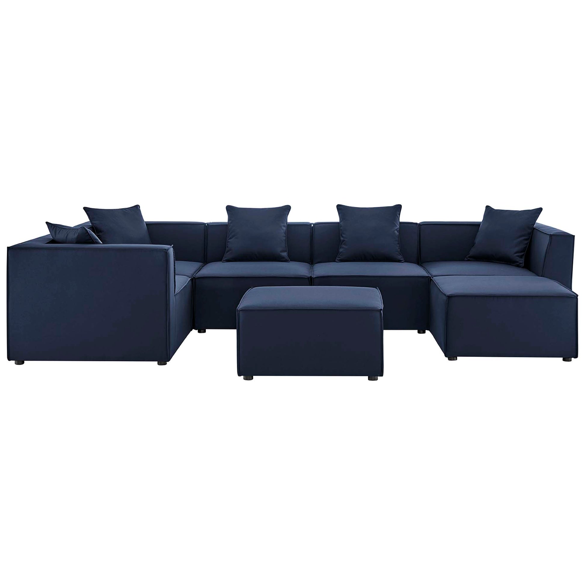 Saybrook 7-Piece Outdoor Patio Upholstered Sectional sofá