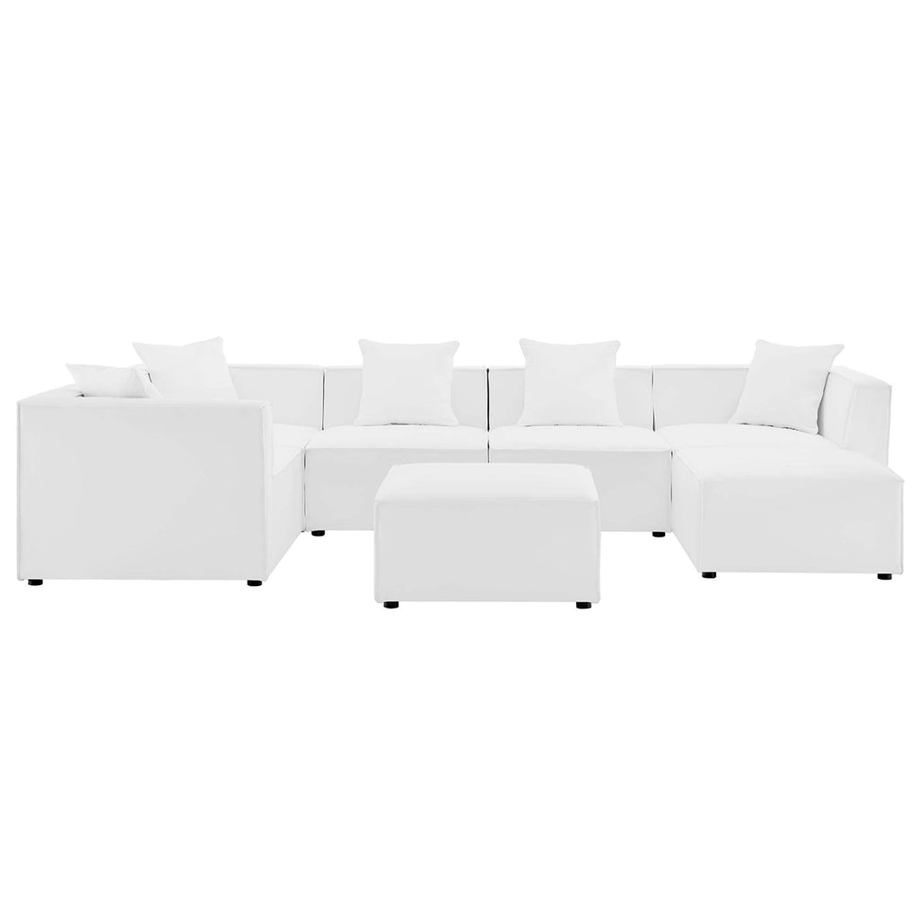 Saybrook 7-Piece Outdoor Patio Upholstered Sectional sofá