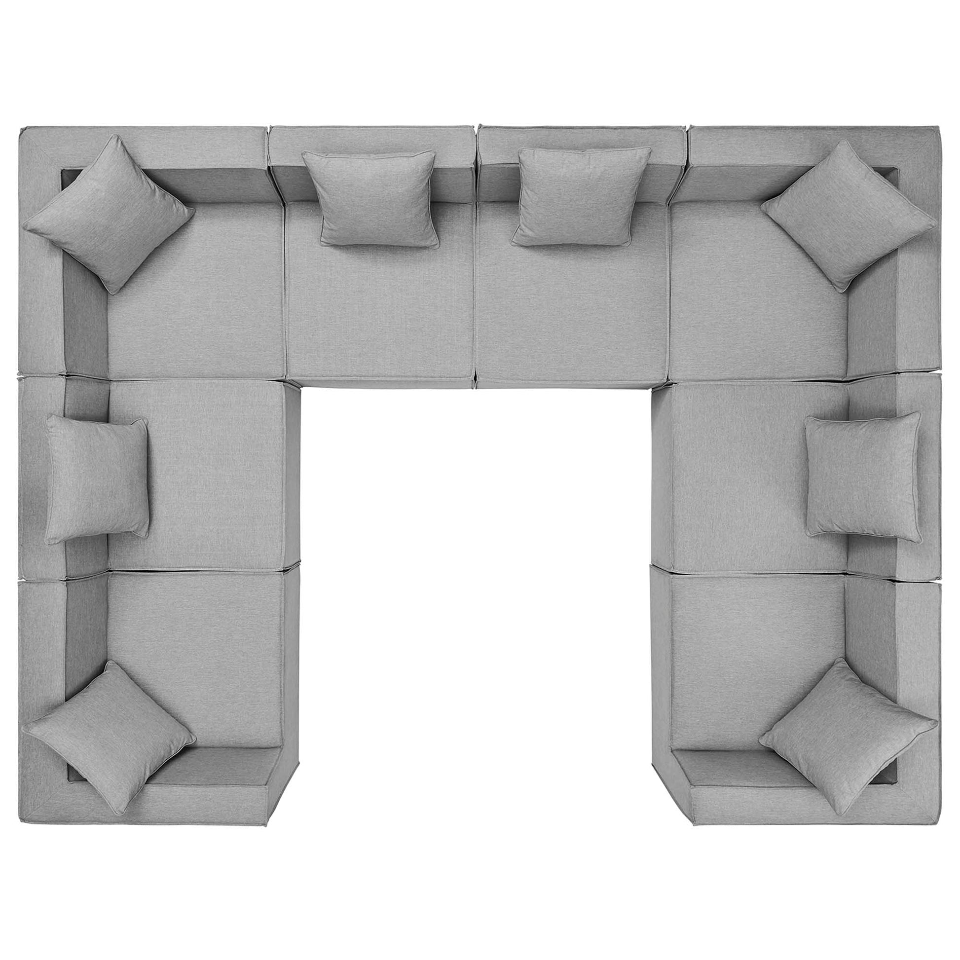 Saybrook 8-Piece Outdoor Patio Upholstered Sectional sofá