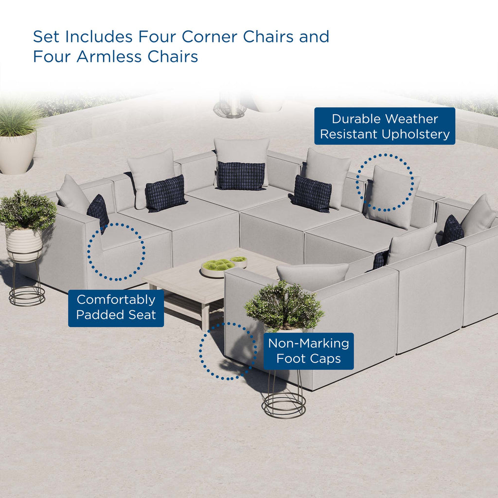 Saybrook 8-Piece Outdoor Patio Upholstered Sectional sofá