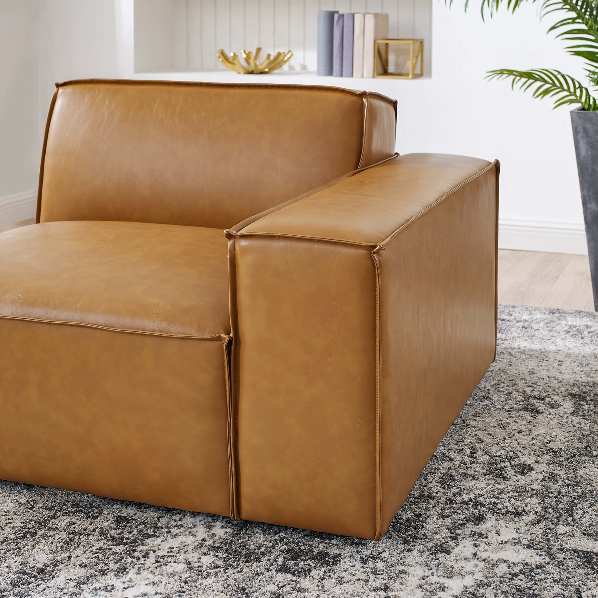 Restore Right-Arm Vegan Leather Sectional sofá silla