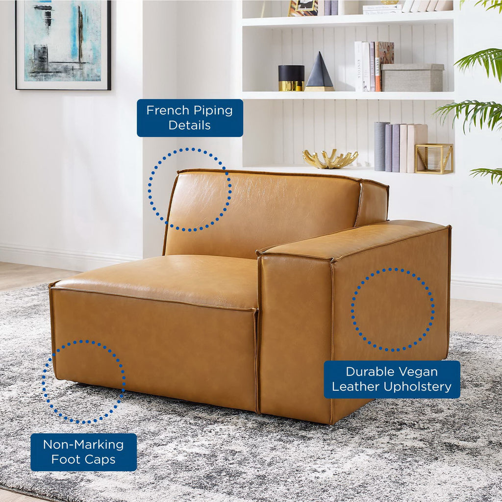 Restore Right-Arm Vegan Leather Sectional sofá silla