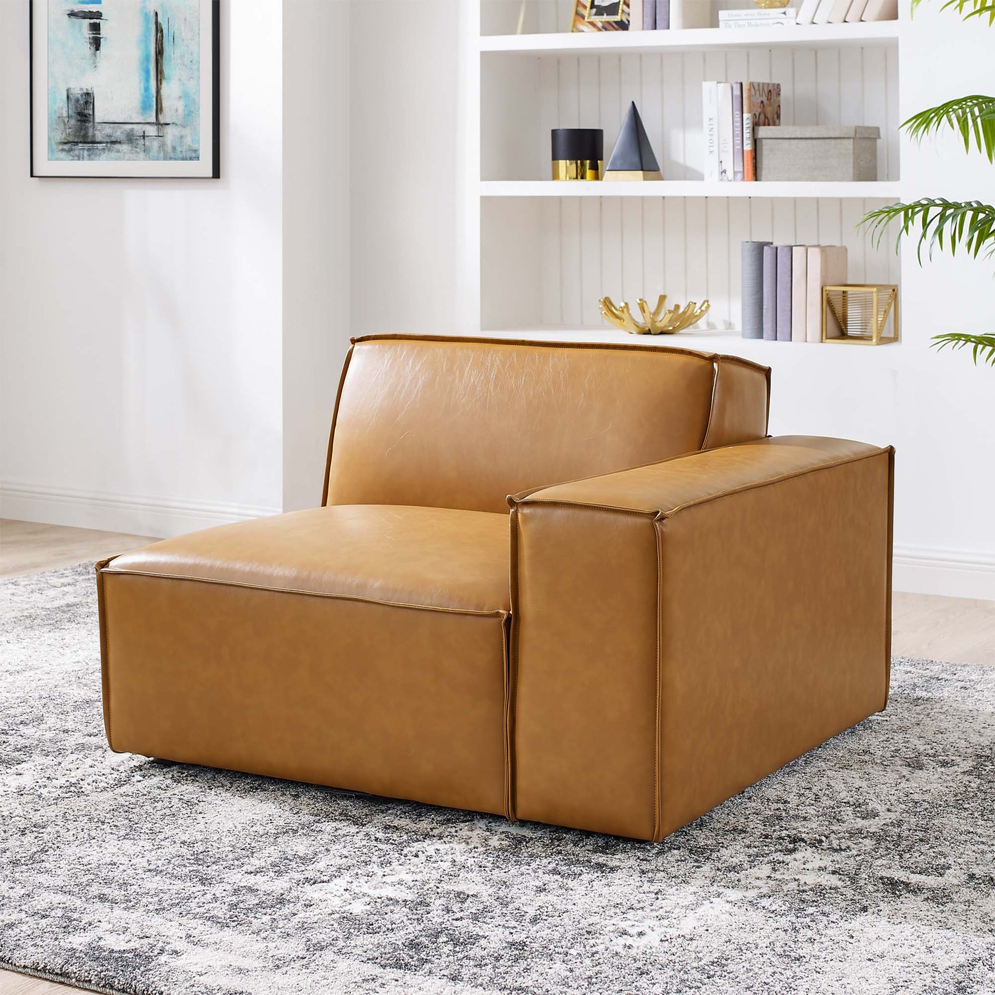 Restore Right-Arm Vegan Leather Sectional sofá silla