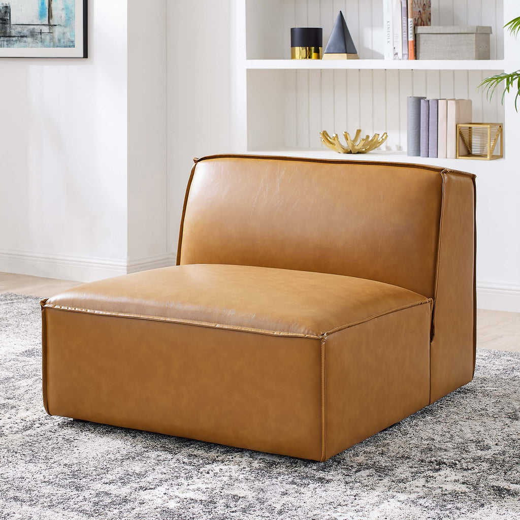 Restore Vegan Leather Sectional sofá Armless silla