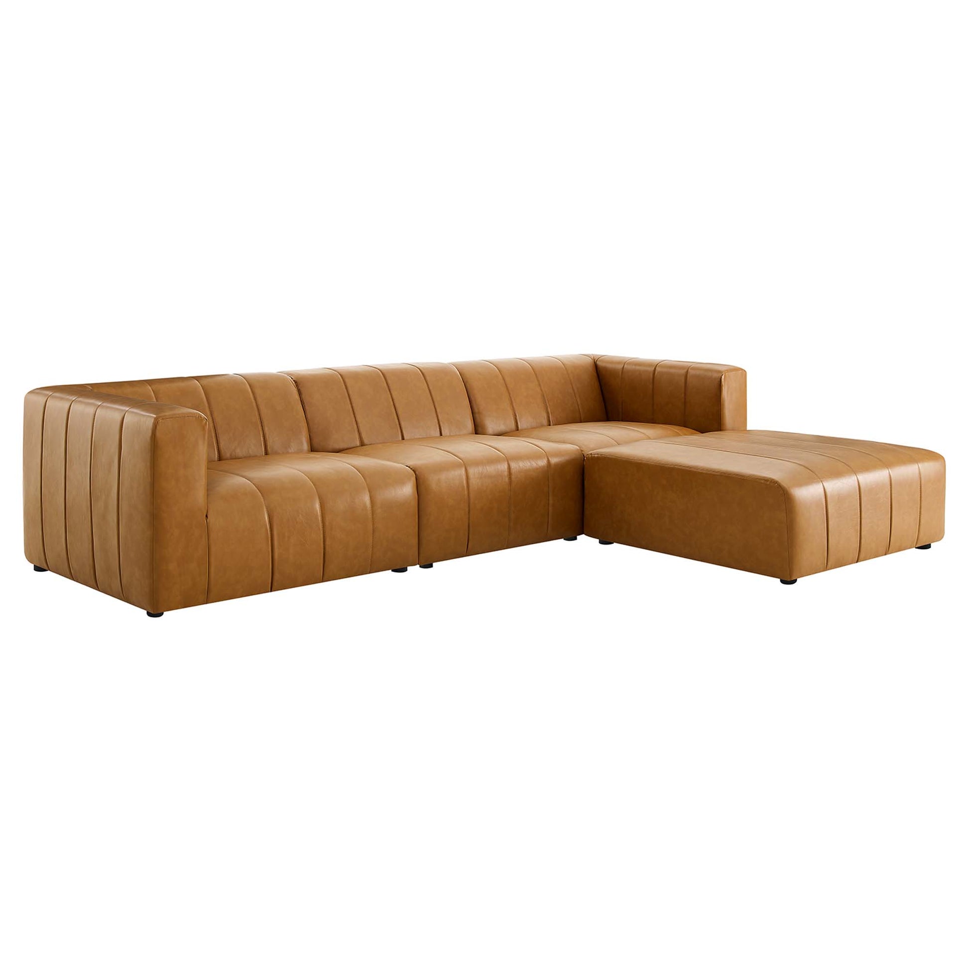 Bartlett 4-Piece Vegan Leather Sectional sofá