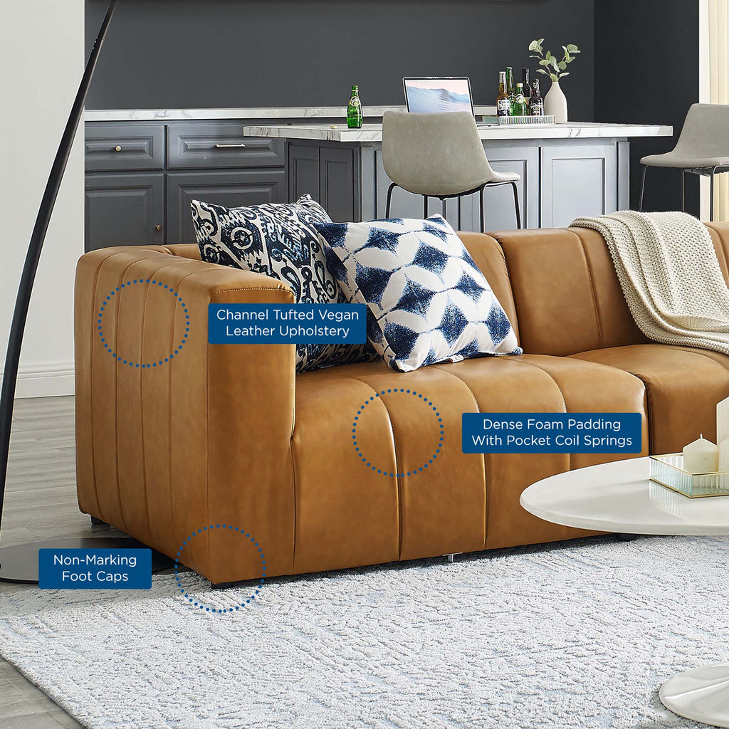 Bartlett 4-Piece Vegan Leather Sectional sofá