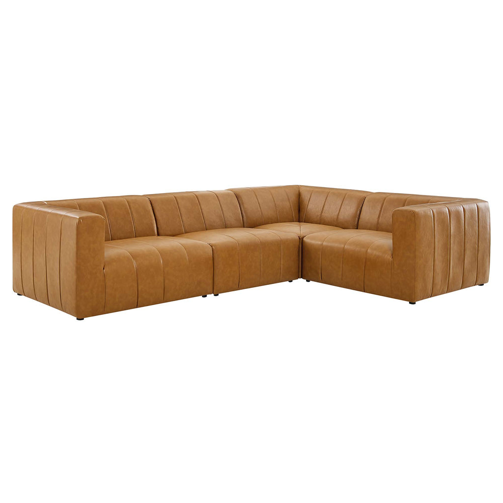 Bartlett 4-Piece Vegan Leather Sectional sofá