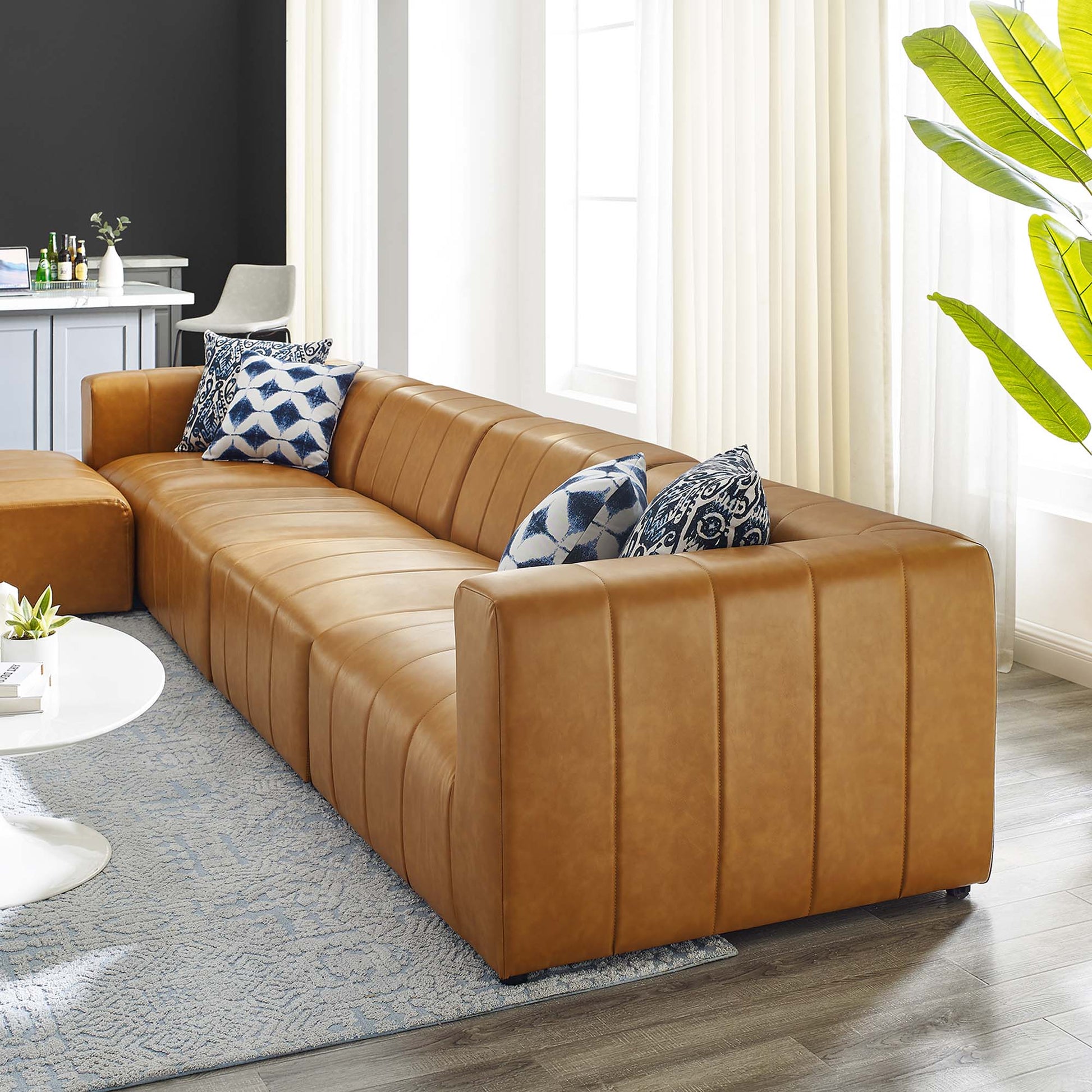 Bartlett 5-Piece Vegan Leather Sectional sofá