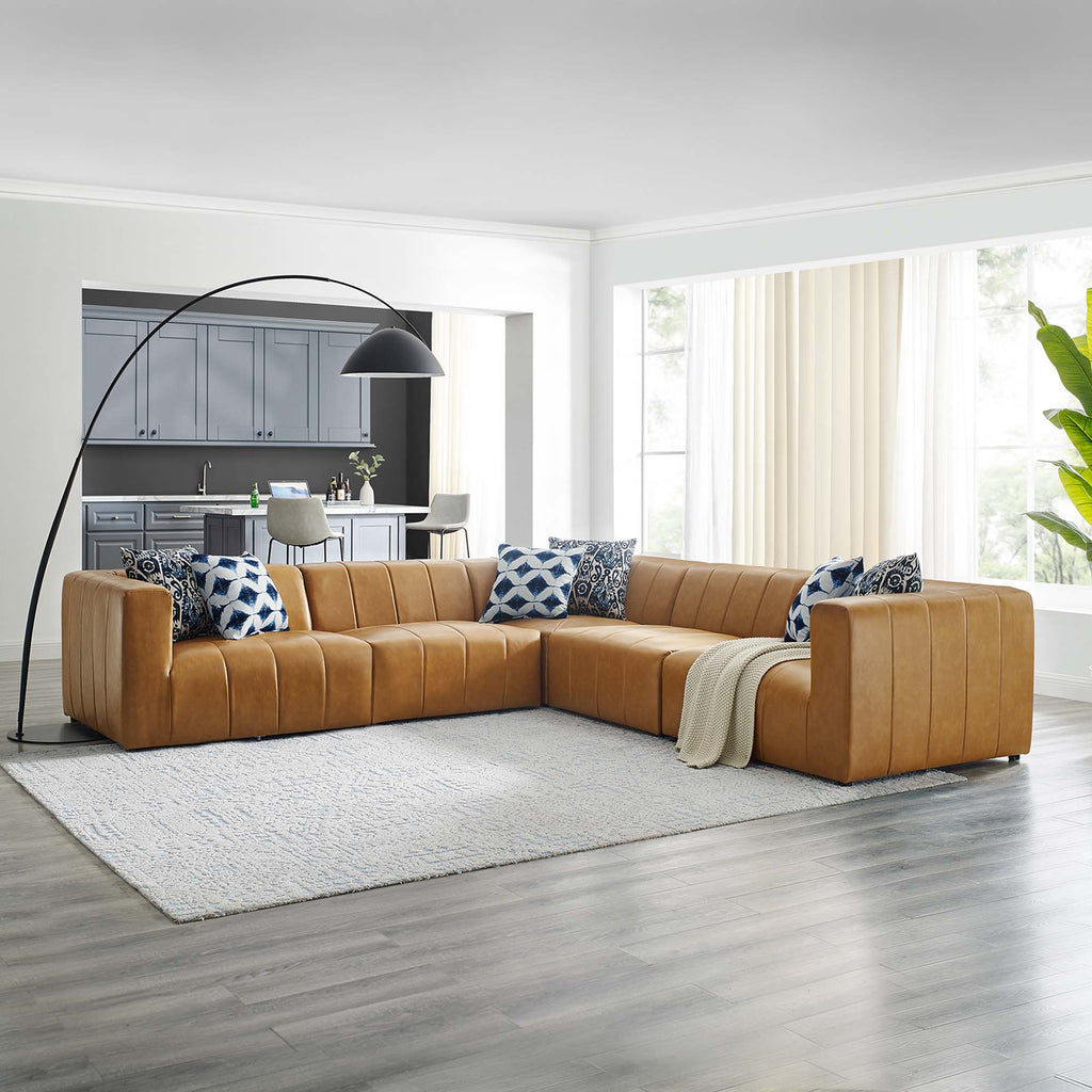 Bartlett 5-Piece Vegan Leather Sectional sofá