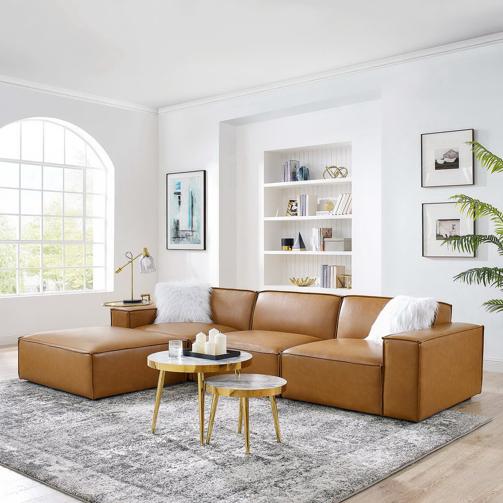 Restore 4-Piece Vegan Leather Sectional sofá
