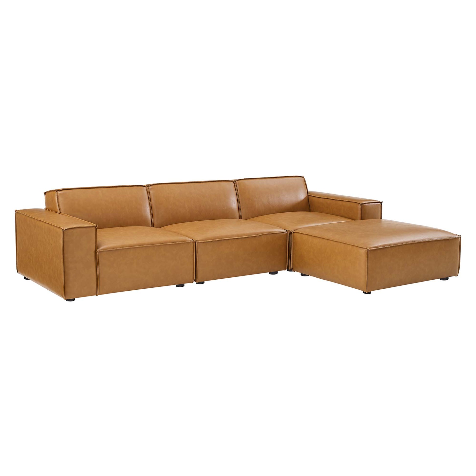 Restore 4-Piece Vegan Leather Sectional sofá