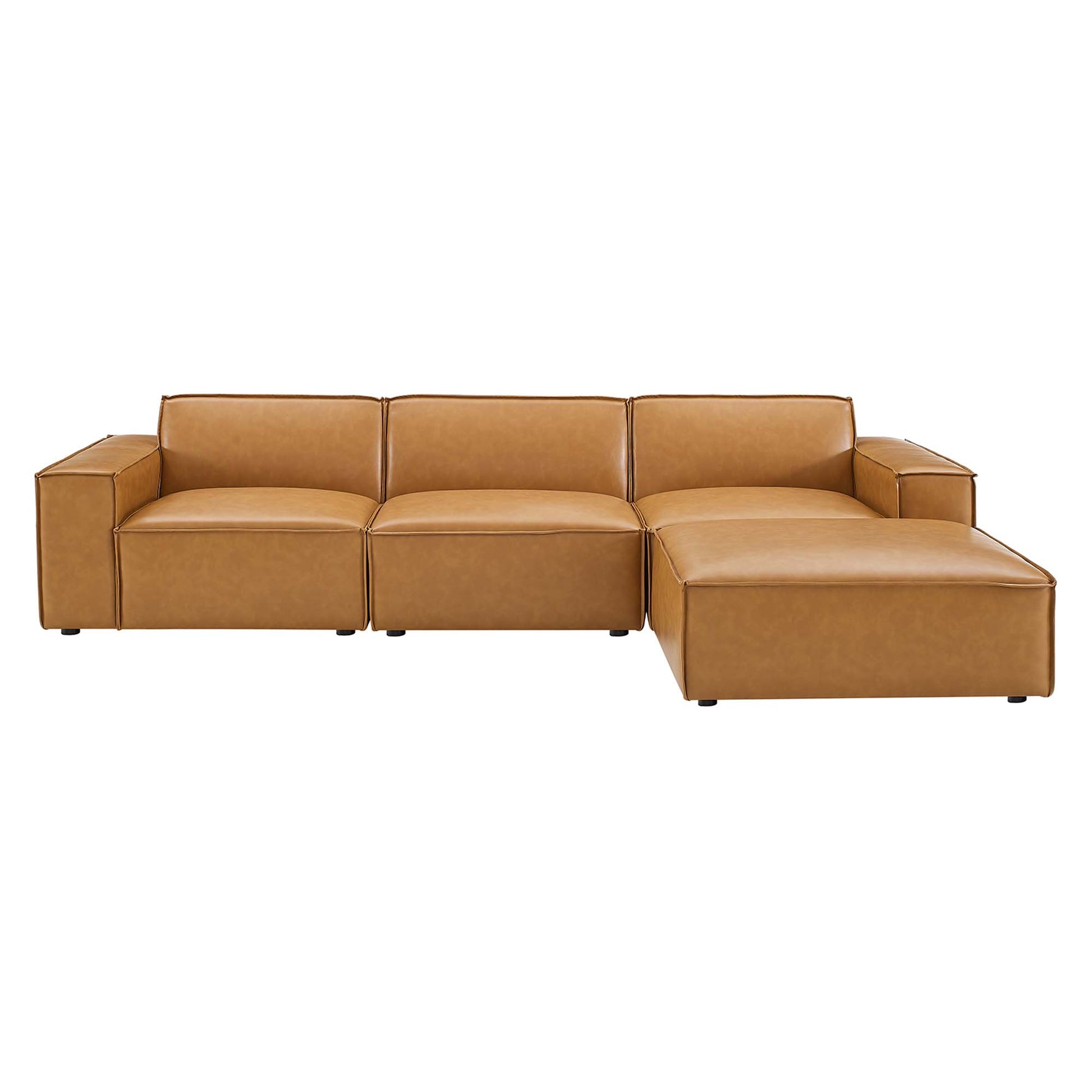 Restore 4-Piece Vegan Leather Sectional sofá