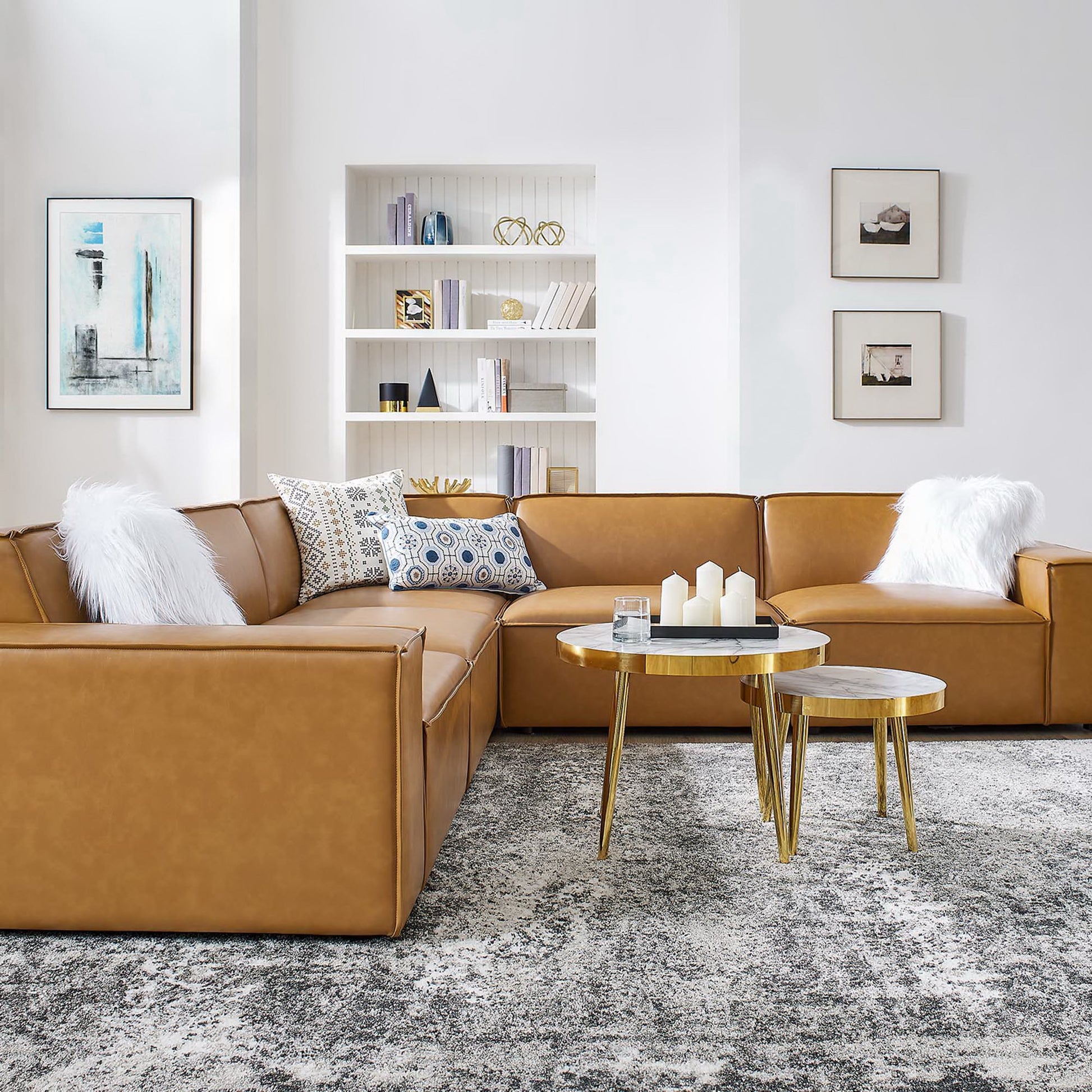 Restore 5-Piece Vegan Leather Sectional sofá