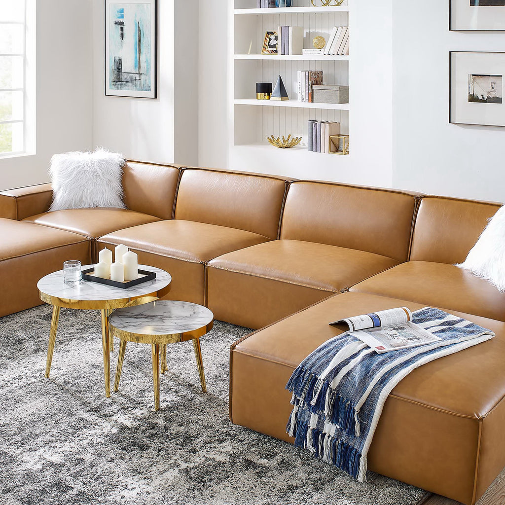 Restore 6-Piece Vegan Leather Sectional sofá