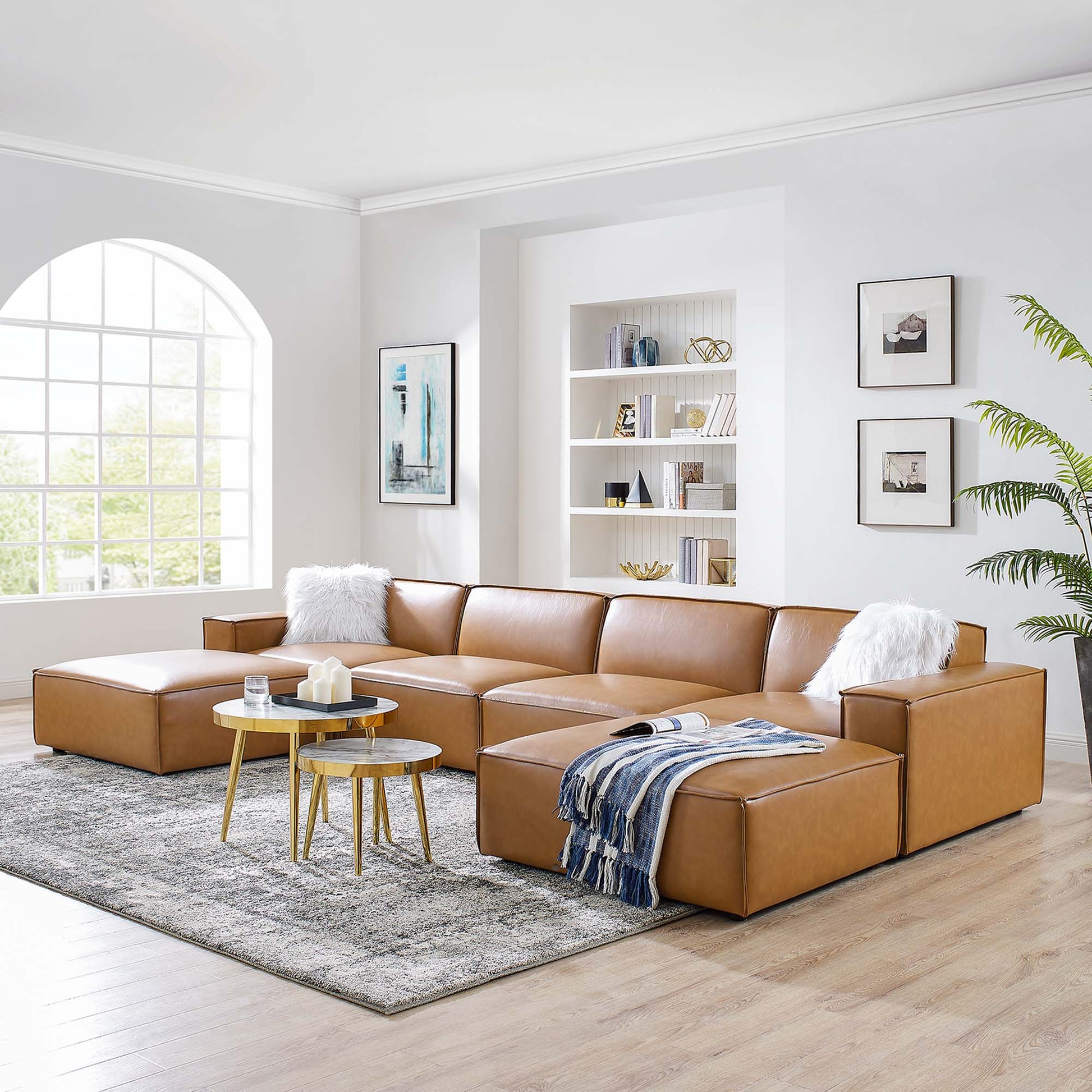 Restore 6-Piece Vegan Leather Sectional sofá