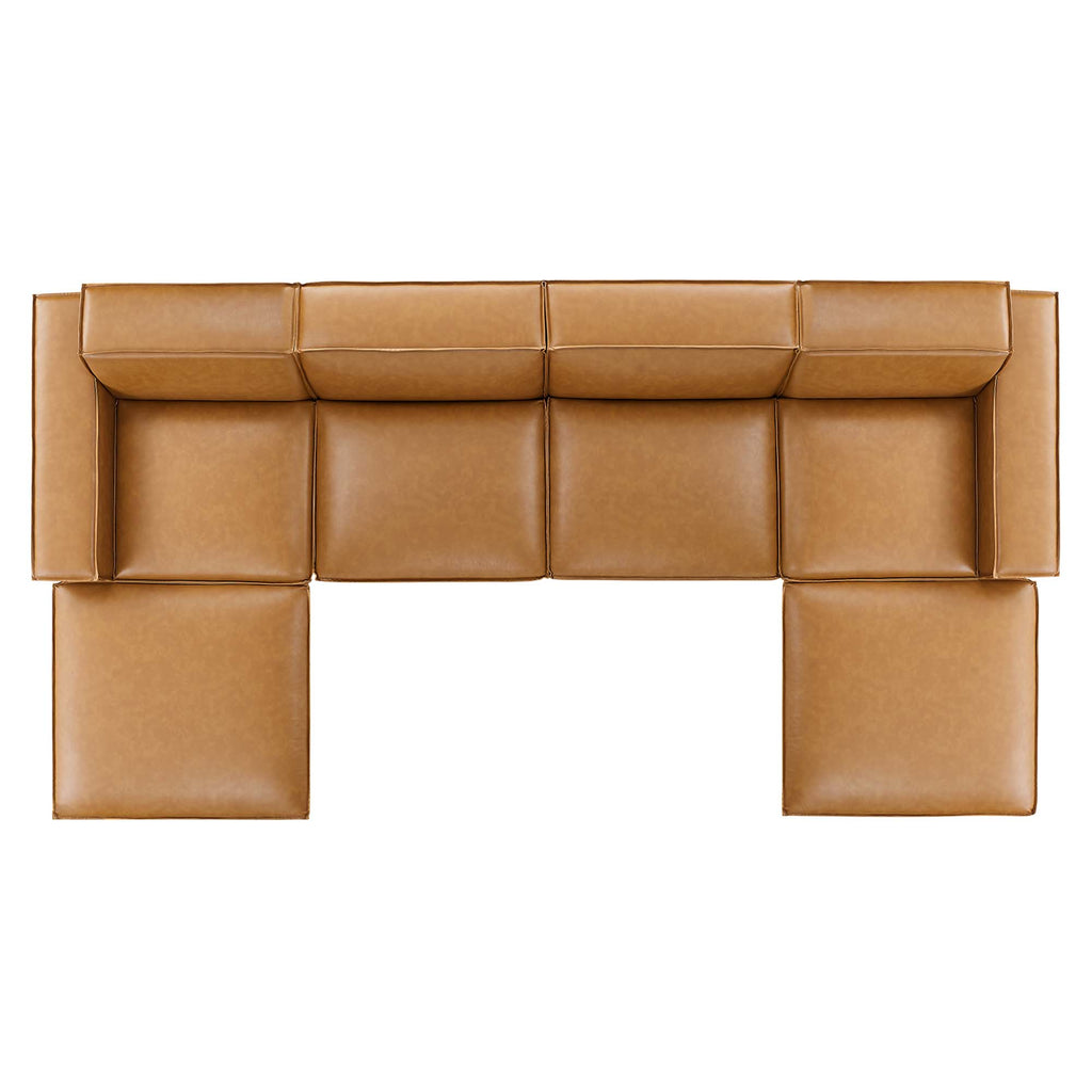 Restore 6-Piece Vegan Leather Sectional sofá