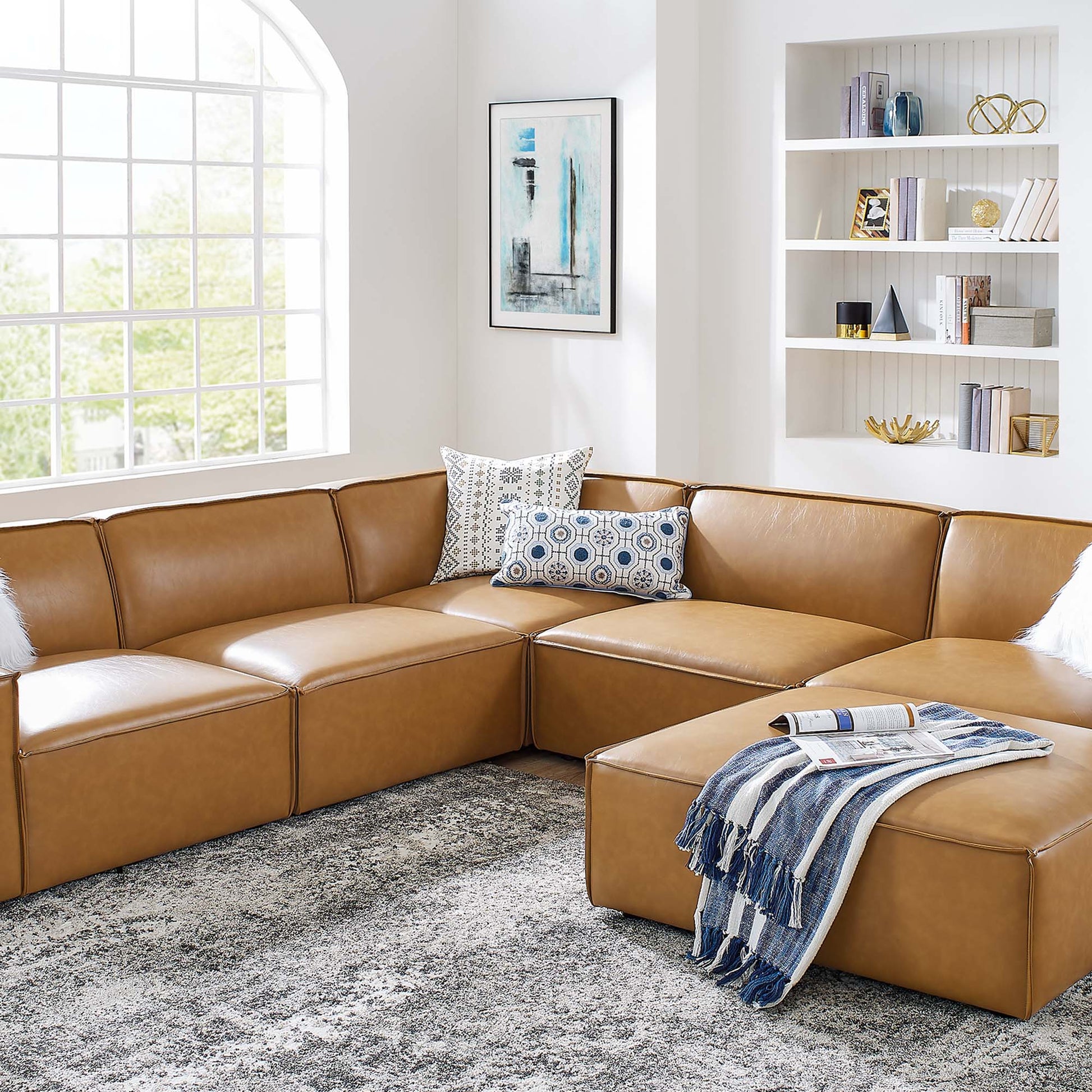 Restore 6-Piece Vegan Leather Sectional sofá
