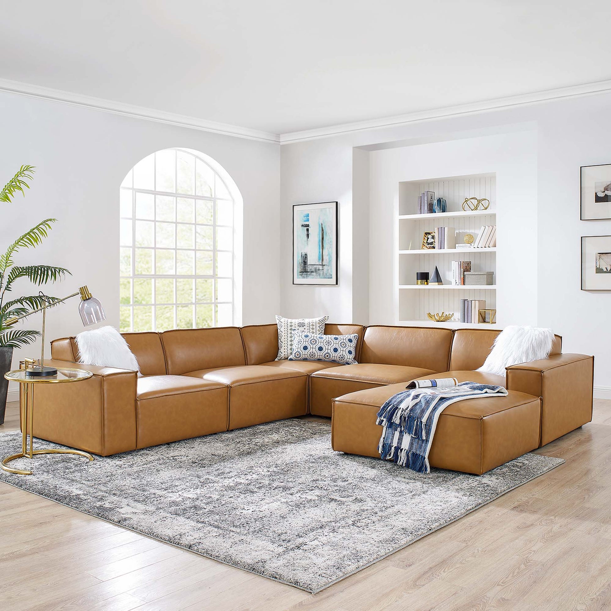 Restore 6-Piece Vegan Leather Sectional sofá