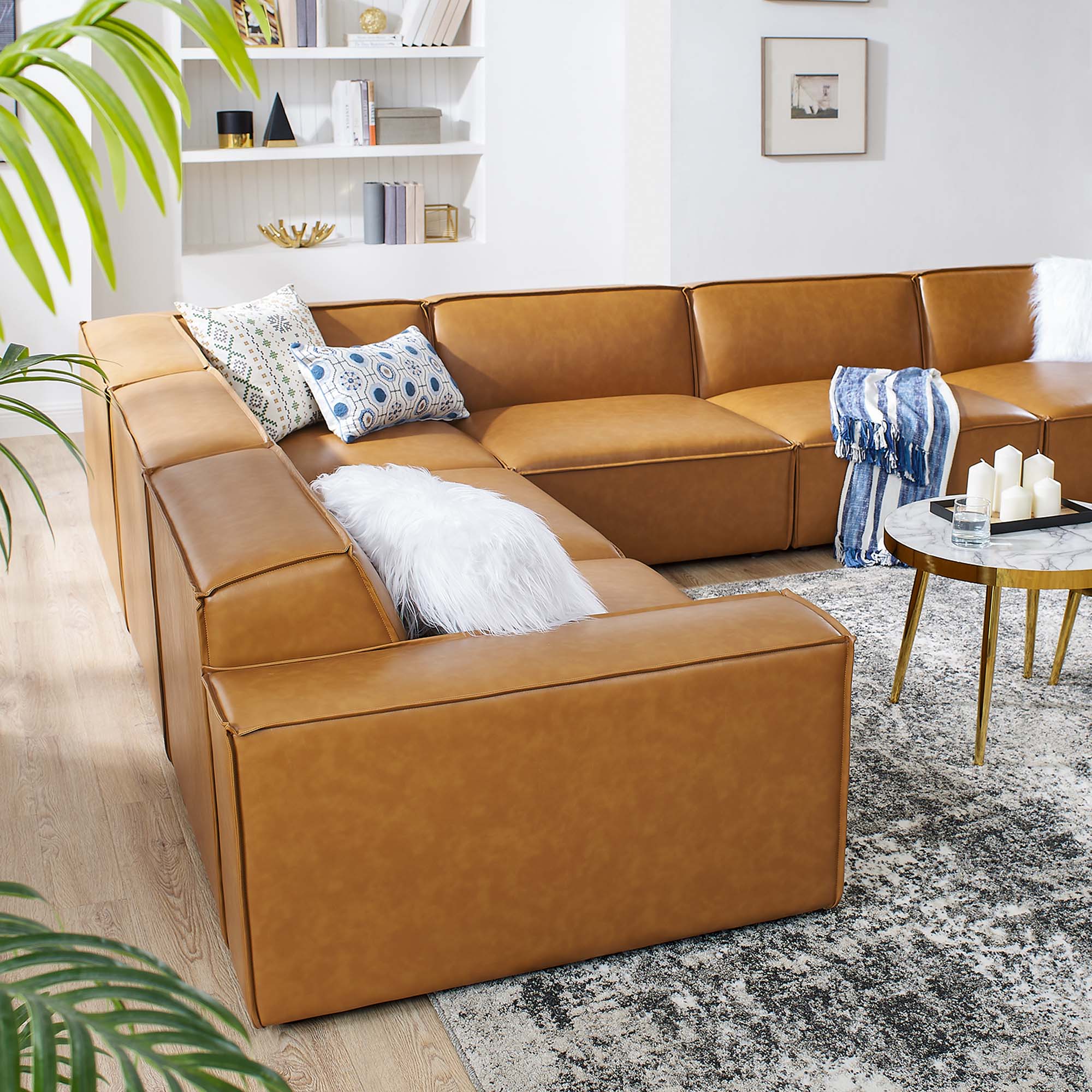 Restore 6-Piece Vegan Leather Sectional sofá