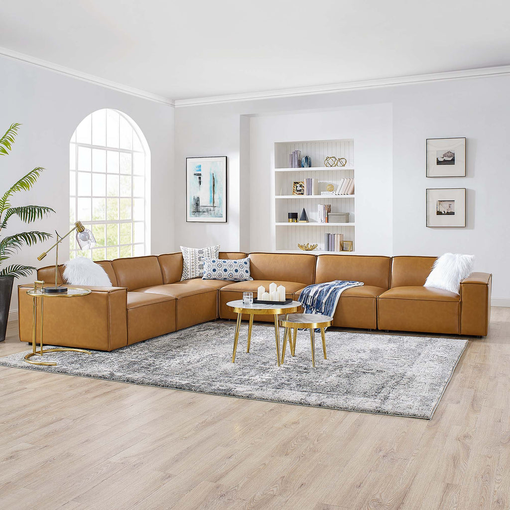 Restore 6-Piece Vegan Leather Sectional sofá