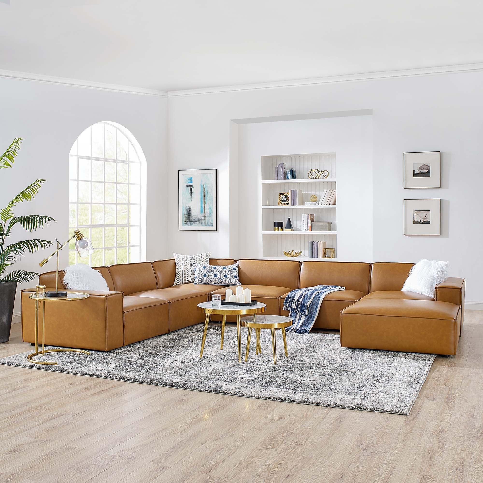 Restore 7-Piece Vegan Leather Sectional sofá