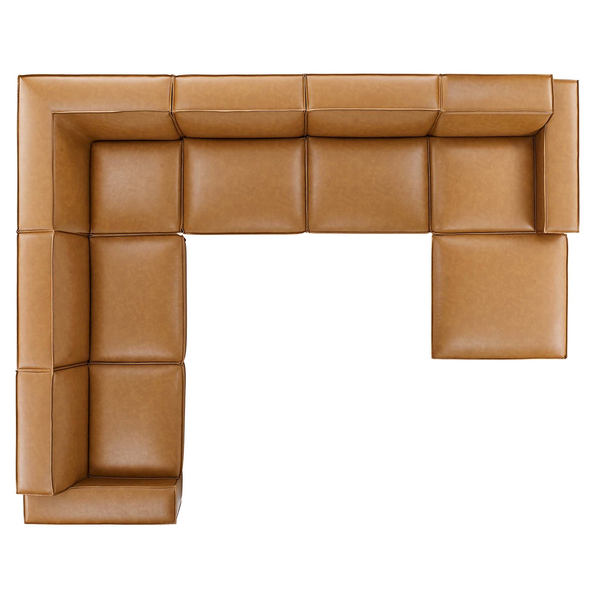 Restore 7-Piece Vegan Leather Sectional sofá