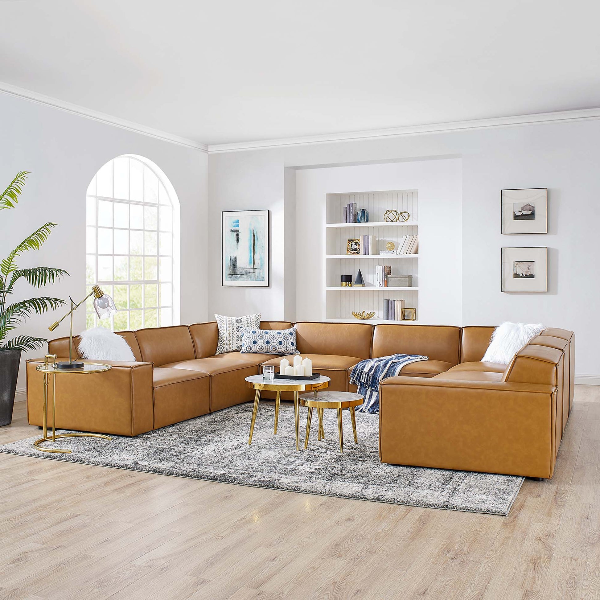 Restore 8-Piece Vegan Leather Sectional sofá