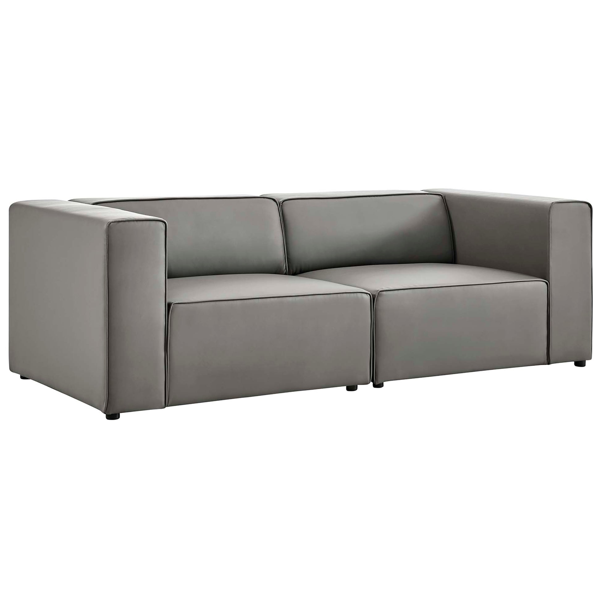 Mingle 2-Piece Vegan Leather Sectional sofá loveseat