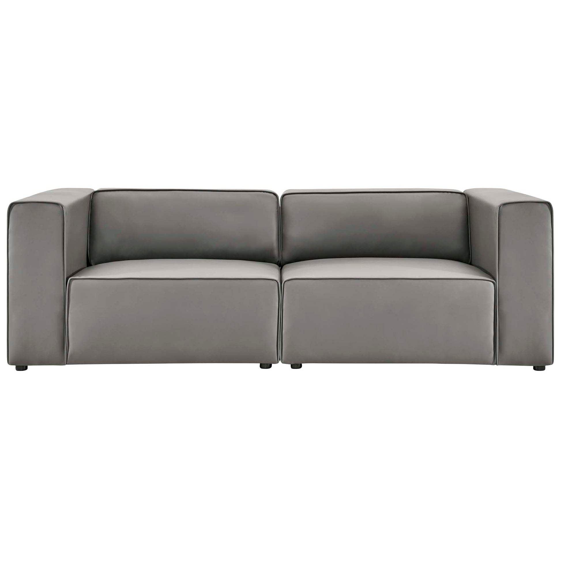 Mingle 2-Piece Vegan Leather Sectional sofá loveseat
