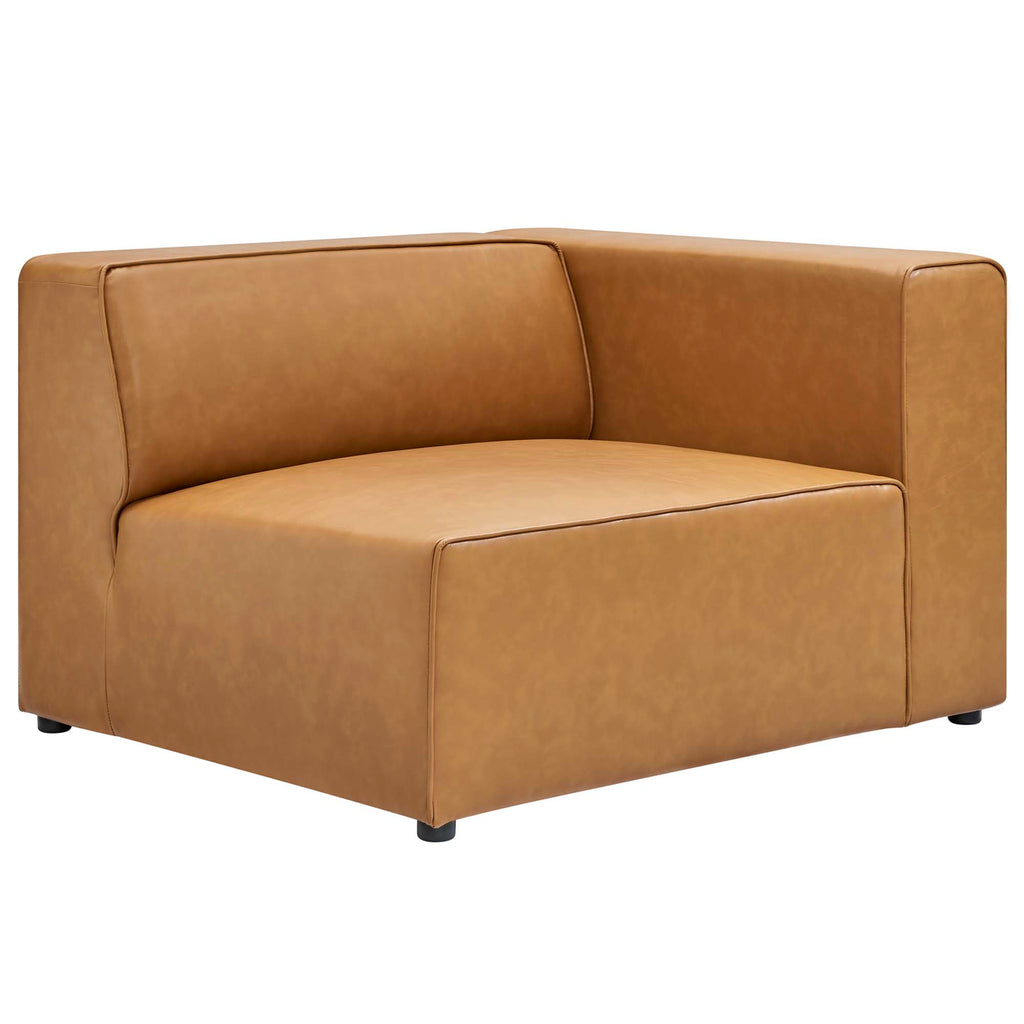 Mingle 2-Piece Vegan Leather Sectional sofá loveseat