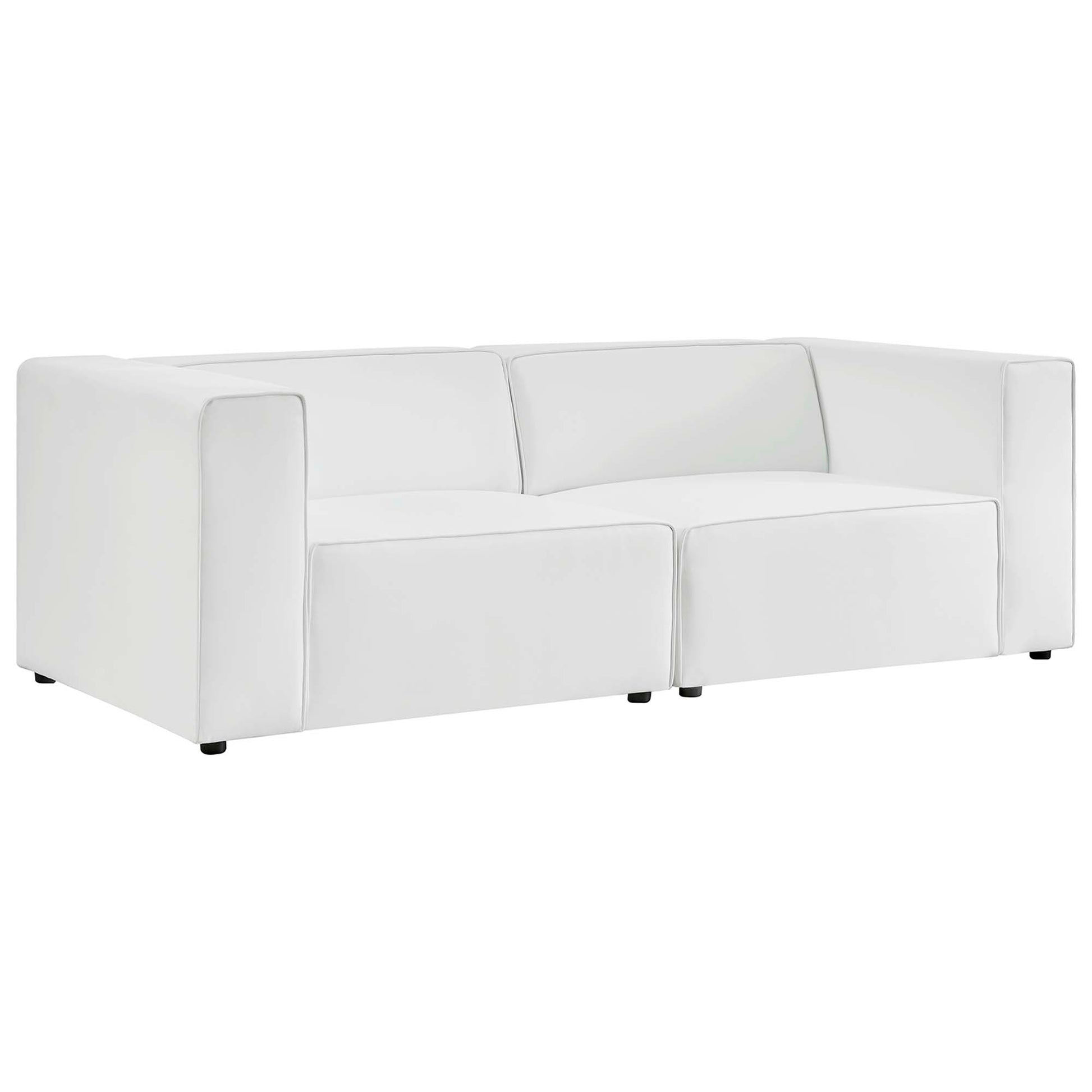 Mingle 2-Piece Vegan Leather Sectional sofá loveseat